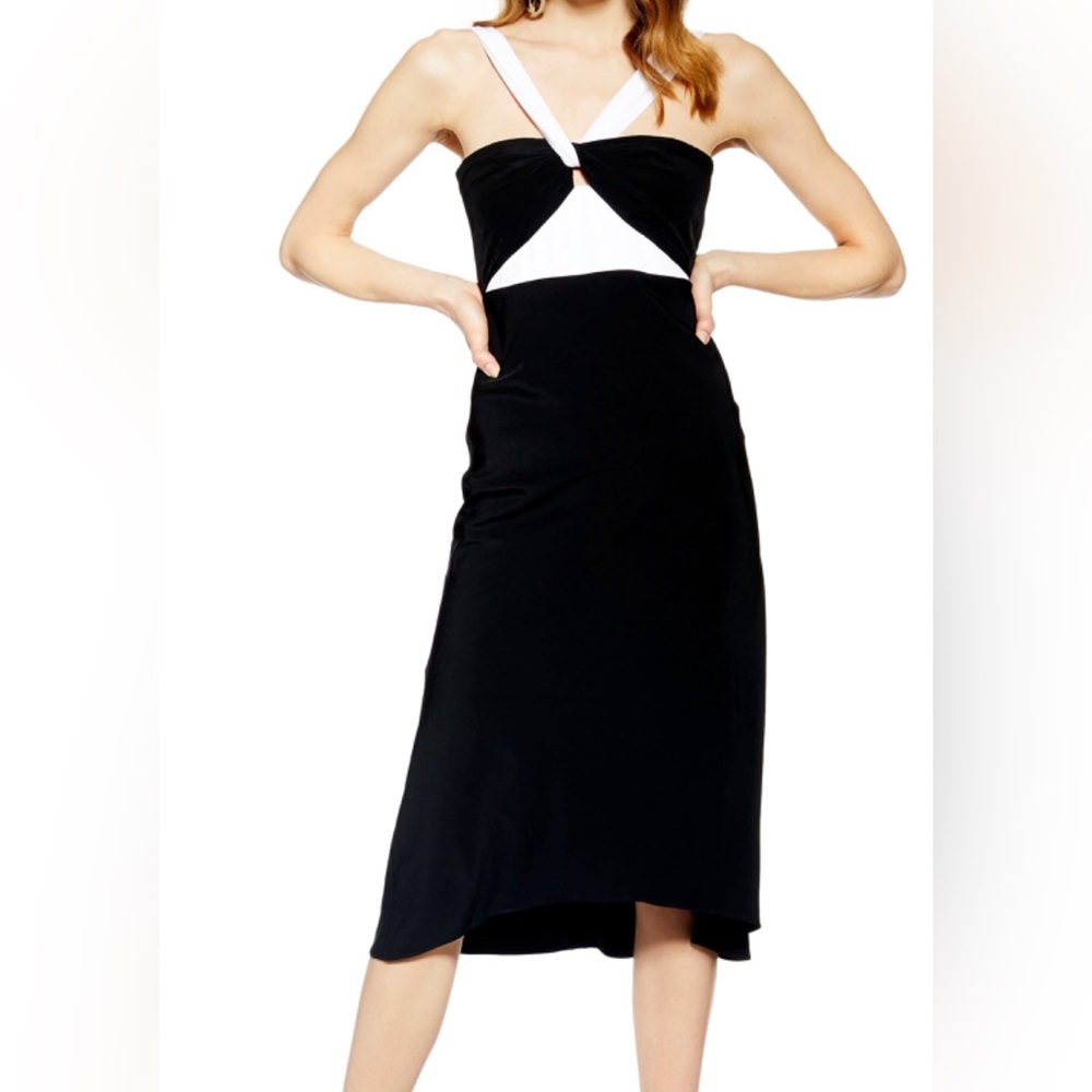 NWT Topshop cocktail dress in black and white!
